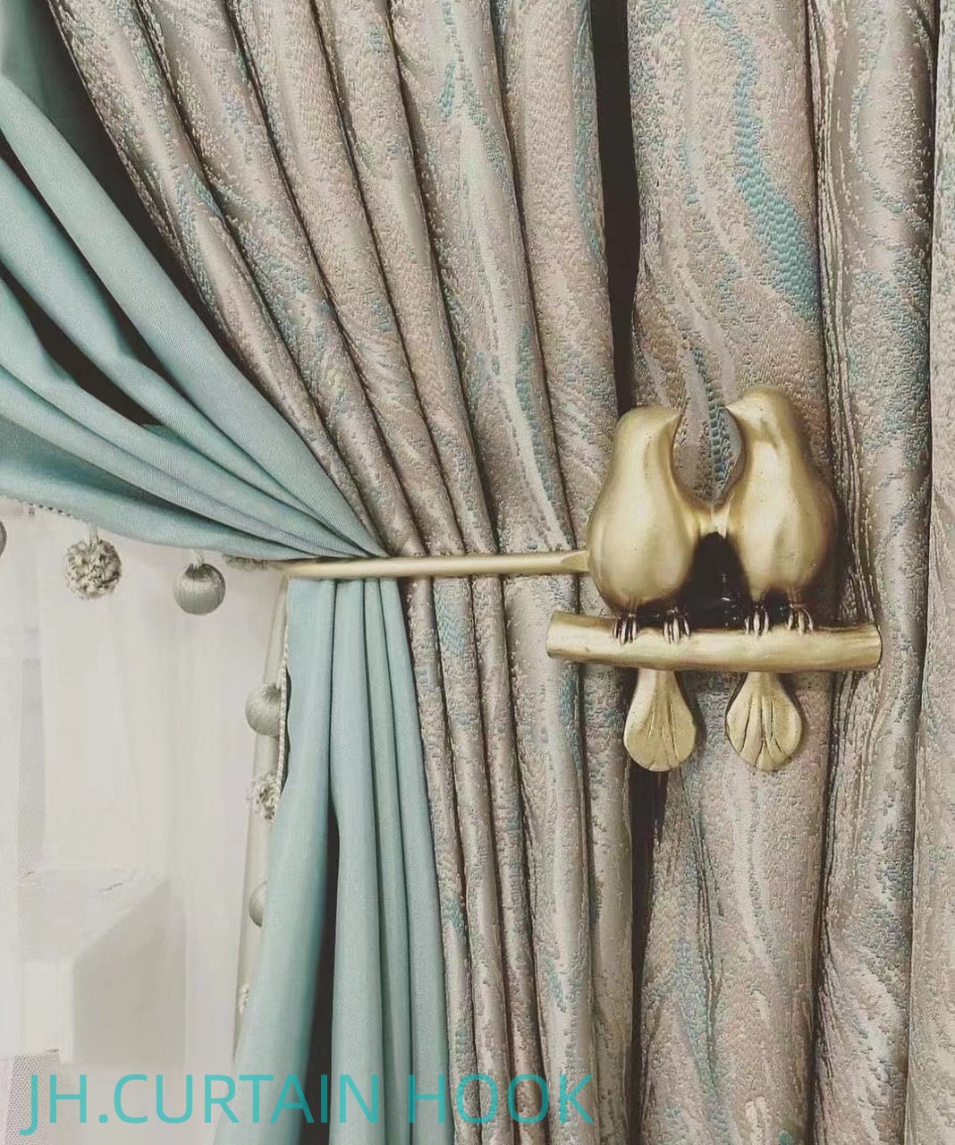 2 stk./sæt retro fugleharpiks gardinholder vintage fugl vægkrog til gardinbåndsspænder dekoration enkle vægkroge