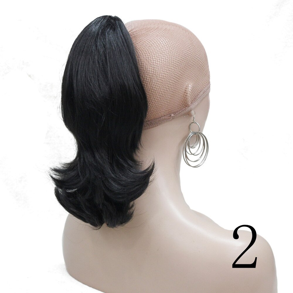 Strong Beauty 12" Natural curly Dual Use Claw Jaw Pony tail Clip In Synthetic Ponytail Hair Extension: #2