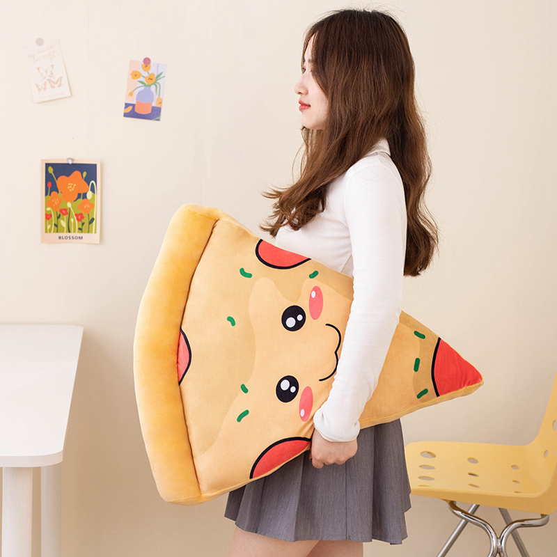 45/55/65 cm Pizza Lebensmittel Plüsch Kissen Gefüllt Wie Echte Runde Snack Kissen Hülse Kreative Sofa Stuhl Dekor Geburtstag