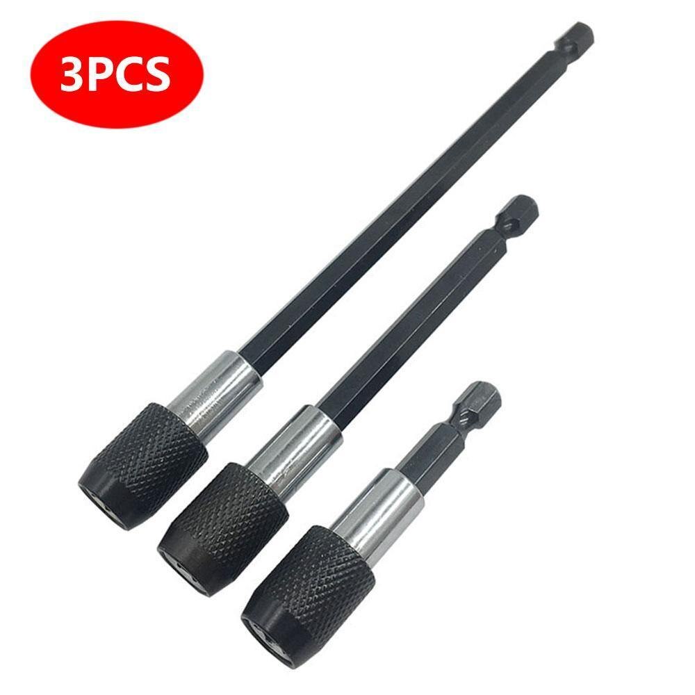 Vástago hexagonal para taladro eléctrico destornillador magnético de acero inoxidable, extensión ajustable, duradera, 1/4