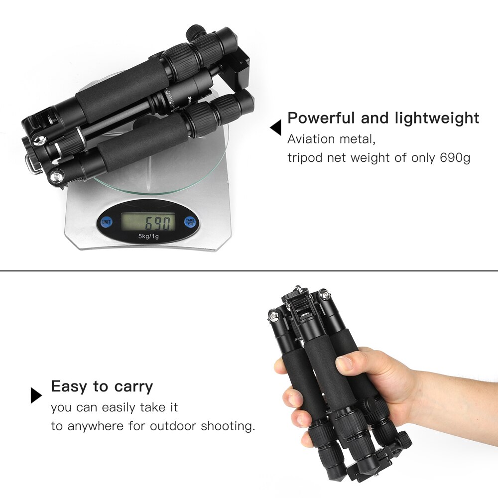 Shoot rejsekamera stativ holder holder til canon  m50 nikon  d5600 d5300 sony  x3000 a6000 dslr kamera tilbehør