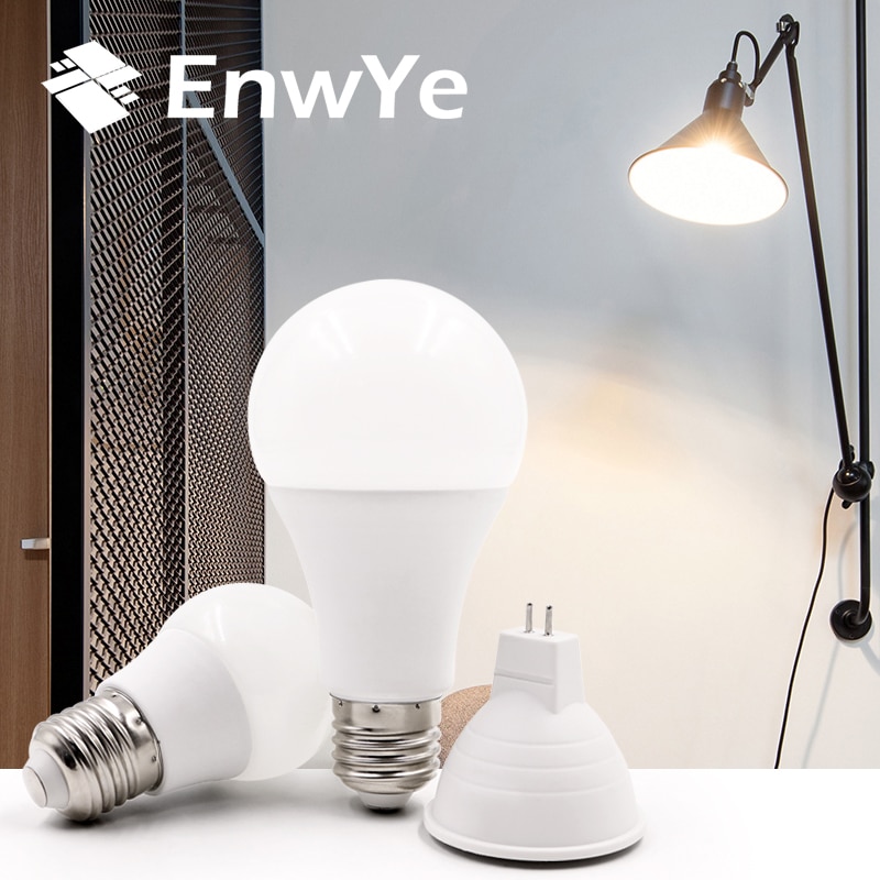 EnwYe LED Lamp Cup MR16 6W E27 LED Bulb Lights 6W 9W 12W 15W 220V Led Lamp Energy Saving Lamp DC 12V LED Lighting bulb