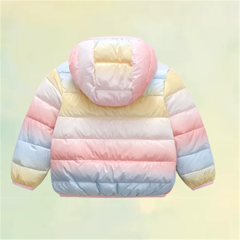filles bébé vêtements garçons automne et hiver enfants doudoune garçons et filles arc-en-ciel doudoune veste