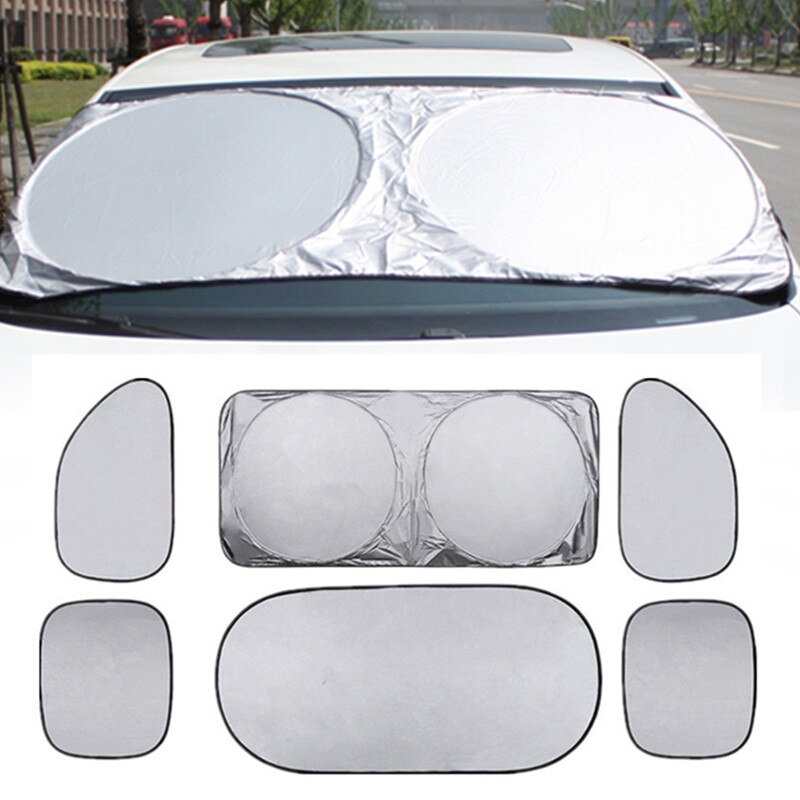 6 Stks/set Auto Accessoires Car Window Zonnescherm Voorruit Visor Cover Block Voor Window Zonnescherm Uv Beschermen Auto Venster film