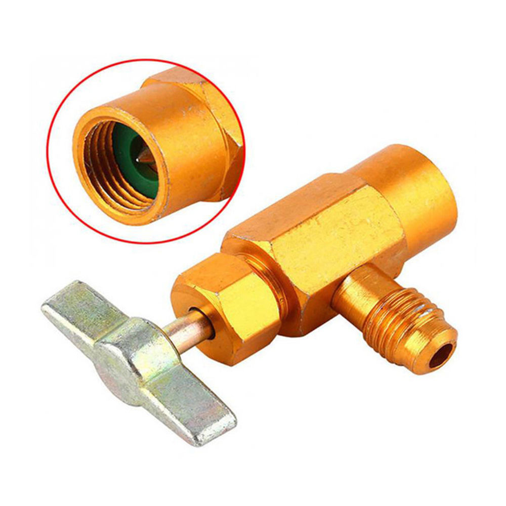 Air Conditioner Refrigerant Bottle Opener Dispensing 1/4" Thread Valve Thread