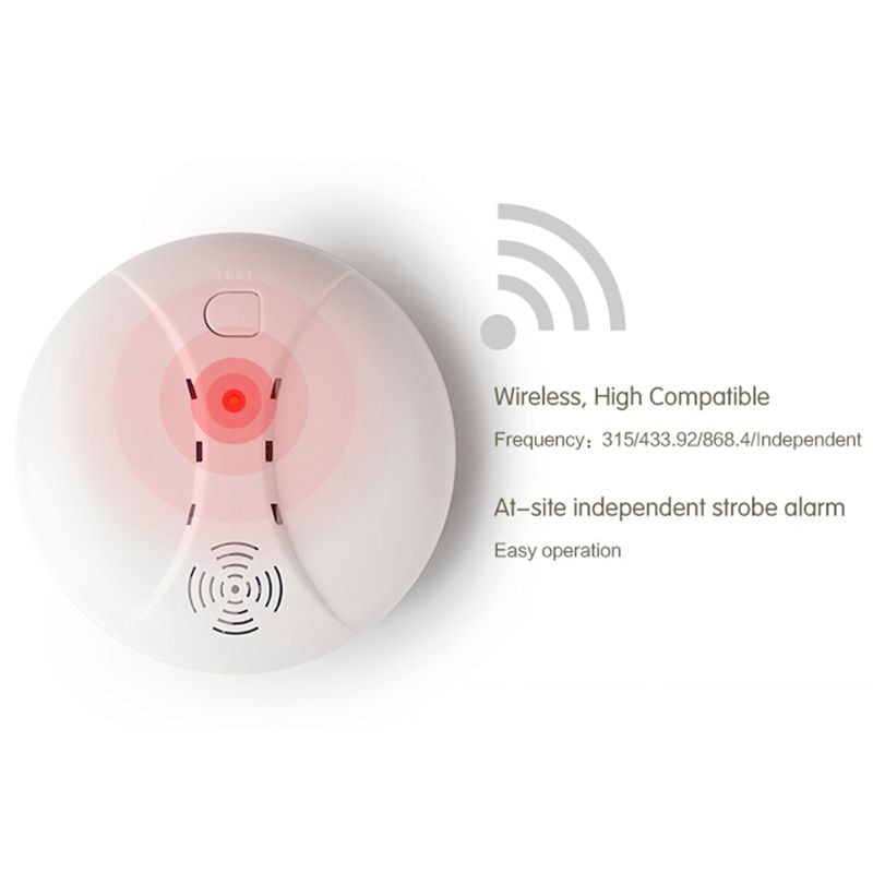 433MHz Wireless Smoke Detector Fire Sensor For G18 W18 GSM WiFi Security Home alarm system Auto Dial alarm Systems