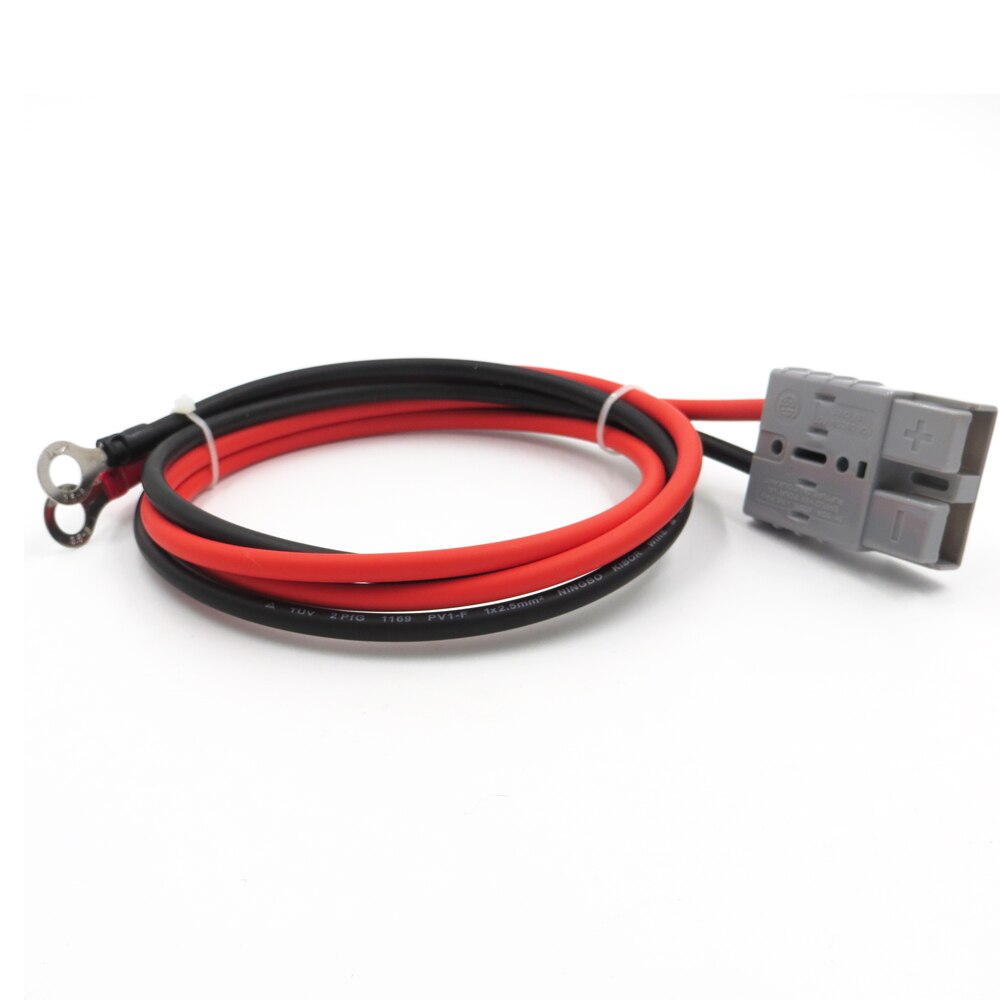SH50 Battery Connect Extend Cable 50A 1/2/3/5/10m 4mm2 UPS Power Inverter Connection Solar panel 12V 24V Batteries M8 Ring