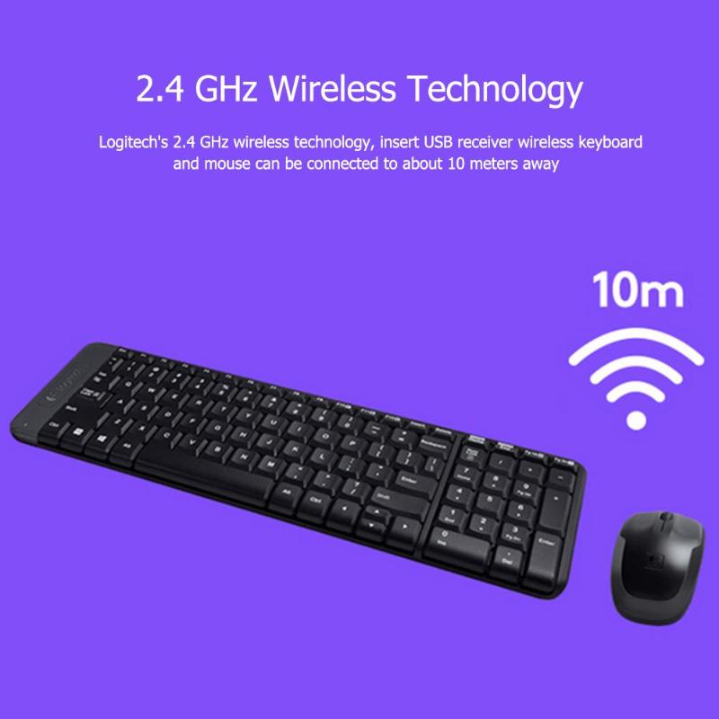 Logitech MK220 Wireless Keyboard Mice Combo 2.4 GHz wireless 1000dpi Mouse USB Receiver Keyboard Mouse Set For Laptop PC Office