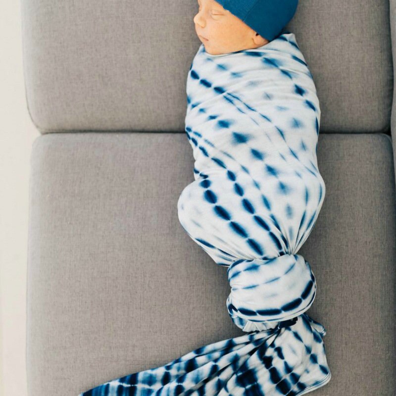 2 stk/sæt født babytilbehør slipsfarvet babytæppe+sløjfe pandebånd babyfotograferingsrekvisitter indhyller unisex drengepige fotoshoot
