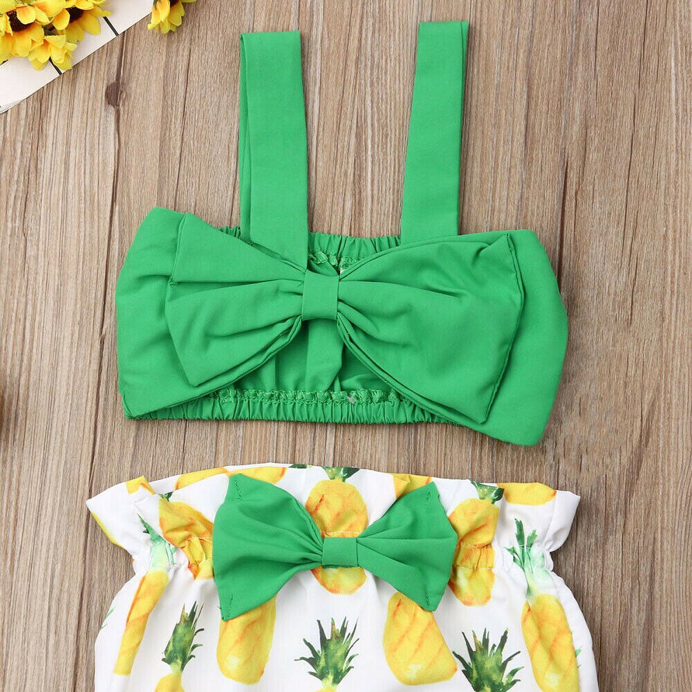 0-24 måneder ananas barn baby piger bikini sæt badetøj badedragt strand wear børn badedragt todelte dragter