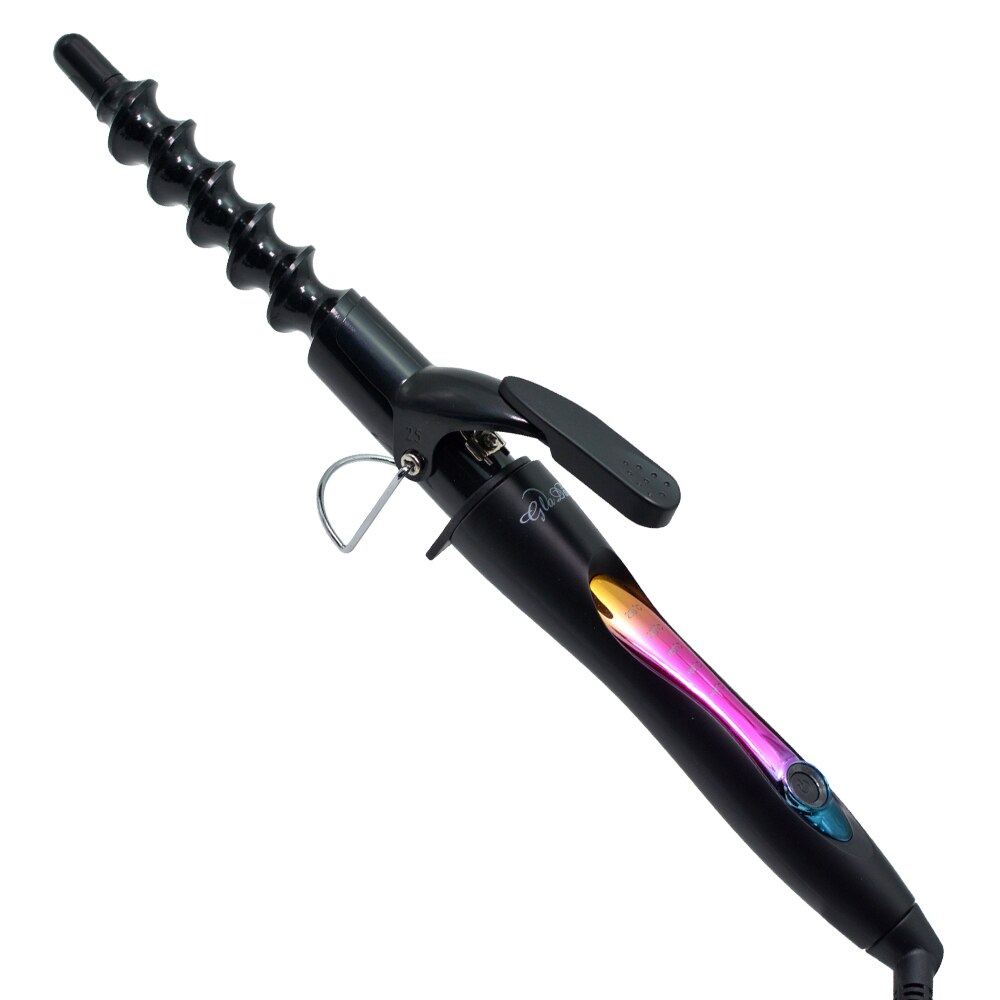 Magic Hair Curler Electric Ceramic Spiral Curling Iron Salon Hair Styling Tools Hair Wand Curler: 25mm / US