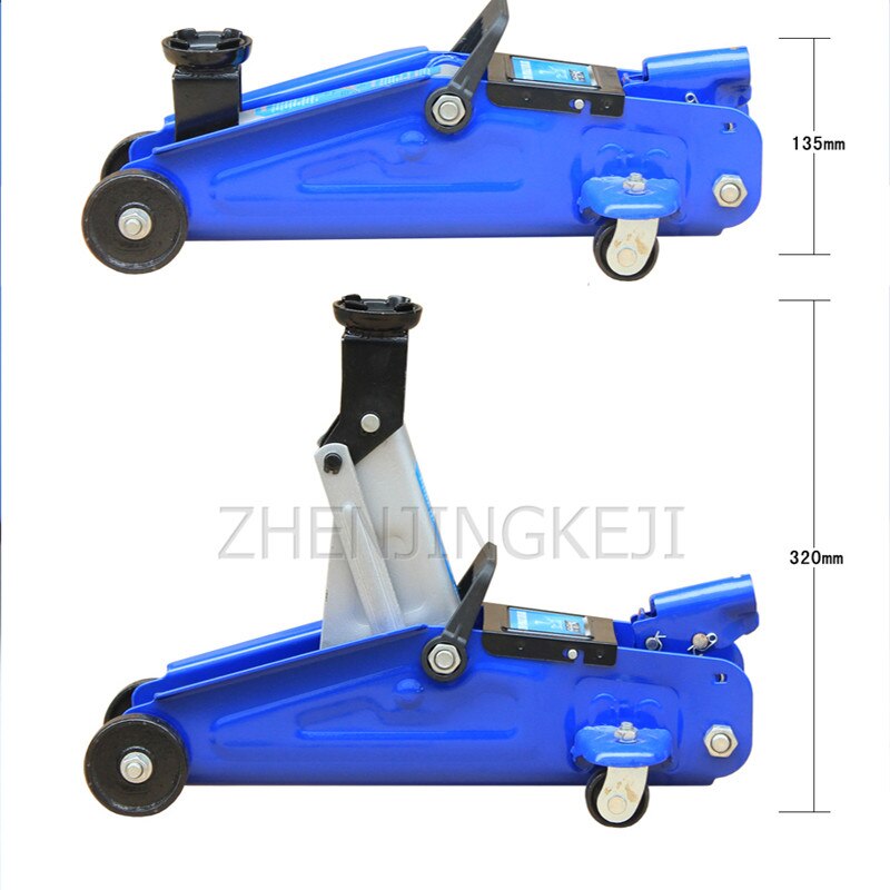 Gato hidráulico Horizontal pequeño y portátil para coche de 2 toneladas, Gato hidráulico para vehículo, herramientas de cambio rápido para neumático Manual de coche doméstico