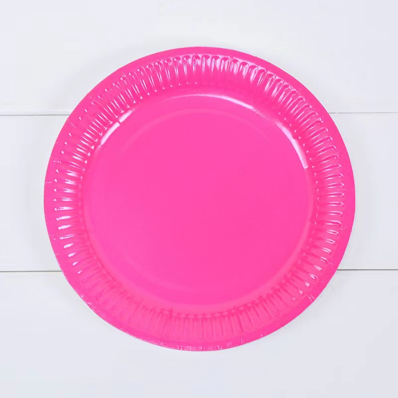 Solid Disposable Tableware Set, Party Supplies, Paper Plates, Wedding, Birthday Party Decor, Adult Favor, Black, Green, Blue,: Burgundy