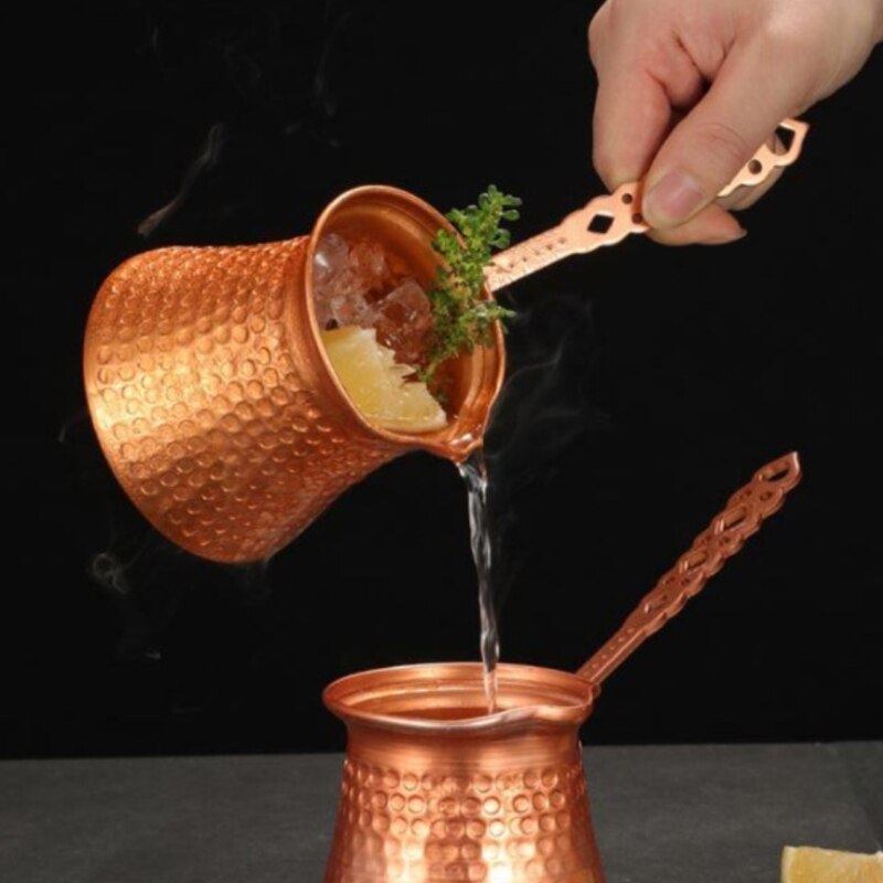 Cafetière turque, cafetière arabe grecque, café en cuivre martelé, Po en cuivre