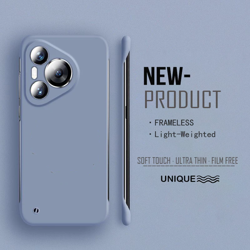 Ramlöst hårt pc matt telefonskal till huawei  p70 pro puro 70 ultra  p70 pro skyddande stötfångarskal: Magmuskler / Himmelsblå