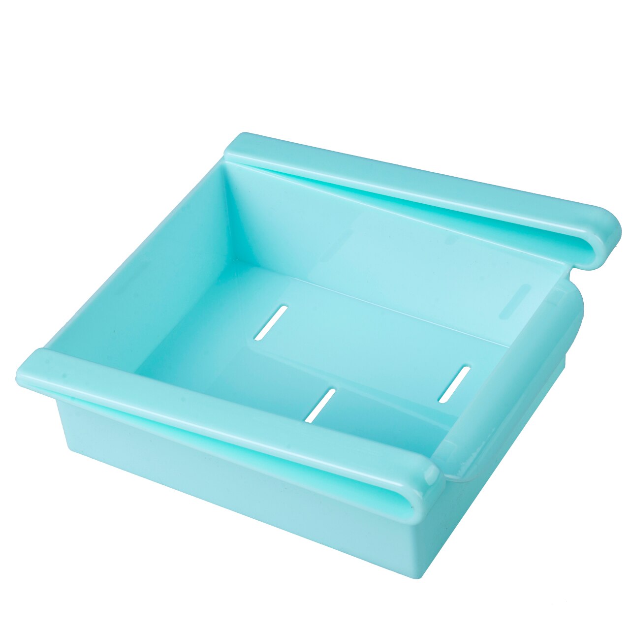 DIY Kitchen Fridge Space Saver Organizer Slide Shelf Rack Holder Storage Plastic: Blue