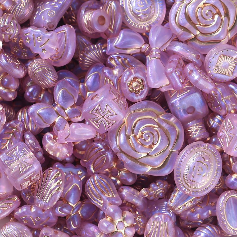 Mélange de perles classiques en acrylique, 20 g/Lot, perles d'espacement amples pour Bracelet à bricoler soi-même, matériel perlé, accessoires de fabrication de bijoux, fournitures: Black