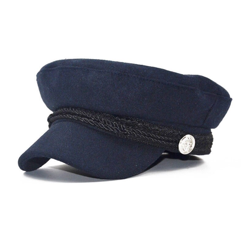 Gorra de pescador de marinero griego de invierno para hombre y mujer, gorra deportiva con visera, boina Retro con visera