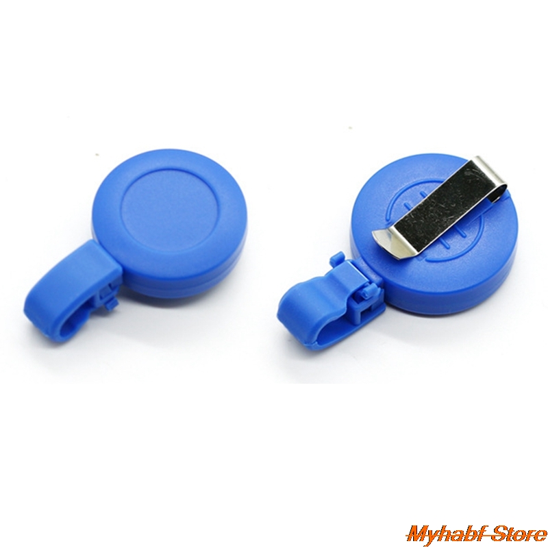 Retractable Badge Holder Reel Clip ABS Plastic Pull Name Tag ID Card Holder Recoil Reel Student Nurse Business Card Badge Buckle