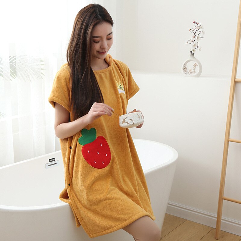 Bata de baño de microfibra para mujer, Toalla de baño suave para adultos, Textiles para el Hogar, baño y Sauna