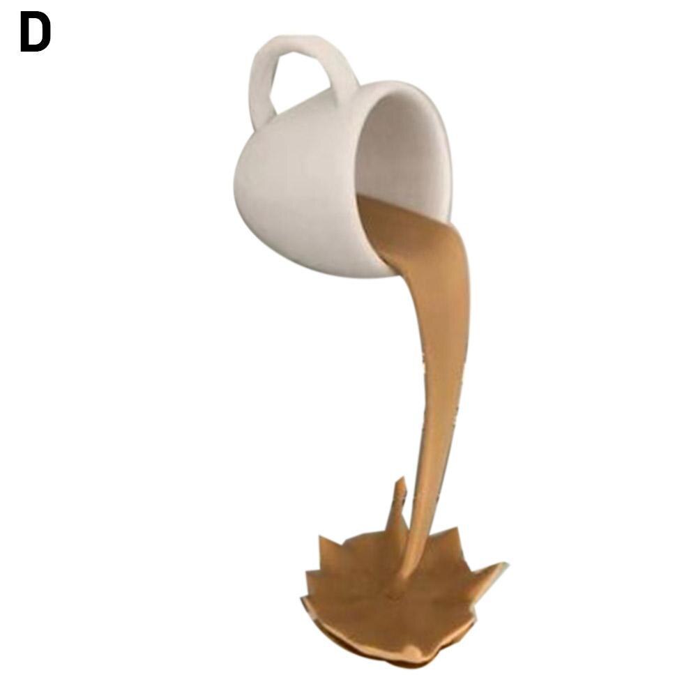 Koffiekopje Decoratie Drijvende Cup Sculptuur Gieten Vloeibare Koffie Mok Art Decor Huis Keuken Decoratie: D