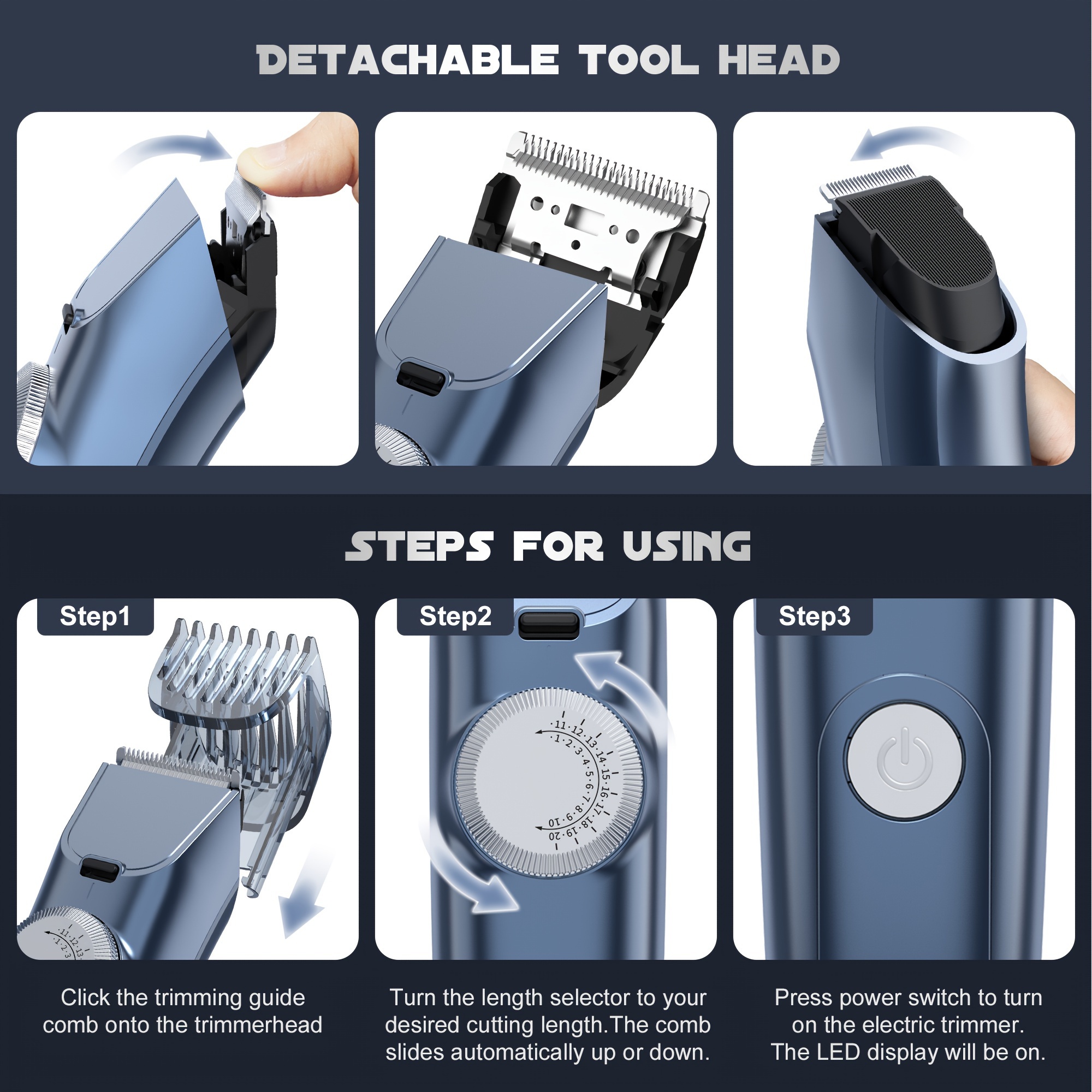 Sejoy Hair Clippers Trimmer for Men Hair Beard Body Arm Electric Outline Edgers Shaver