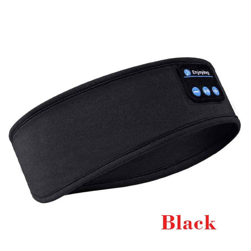 Casque d'écoute Bluetooth sans fil, bandeau de sommeil, chapeau doux et , casquette intelligente de sport, haut-parleur intelligent, écharpe stéréo, avec micro, en stock: Upgrade Black