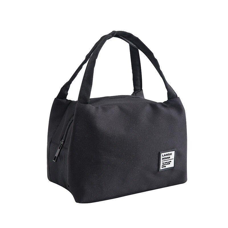 Portable Lunch Bag Tote Insulated Box Canvas Thermal Cold Warm Food Container School Picnic Men Women Kids Bento Storage Pouch: Beige