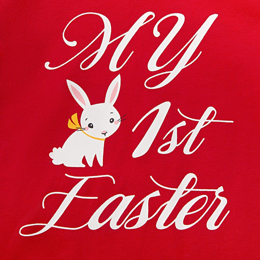 Letter Printed Baby Bodysuit Newborn Infant Girl Boy Easter Rabbit Bunny Bodysuit Clothes Body Dziecko Baby Long Sleeve Bodysuit