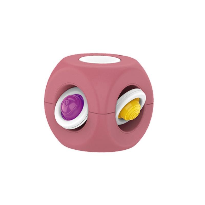 Roterende Magische Bonen Cube Vingertop Fidget Speelgoed Kids Volwassenen Stress Spin Kraal Puzzels Kinderen Onderwijs Intelligentie Speelgoed: pink 1pc