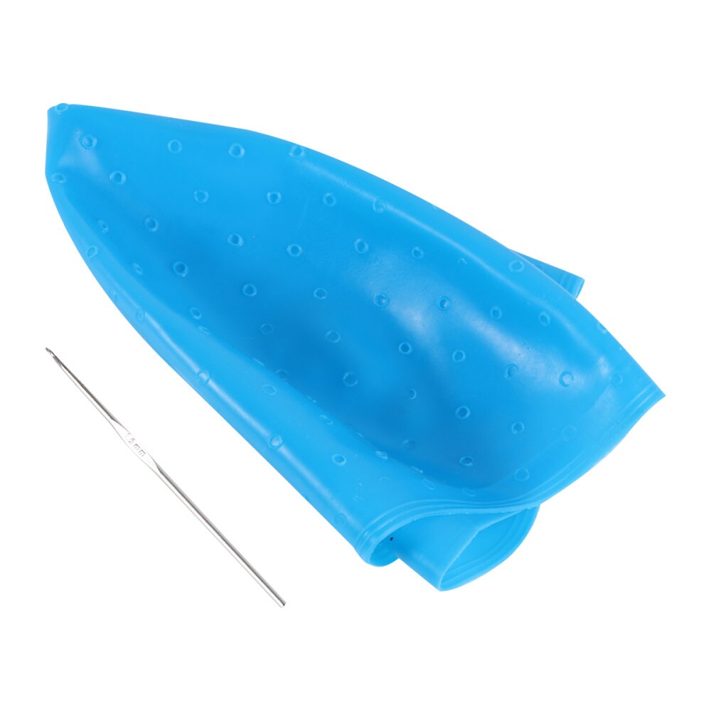 Gorro de silicona para teñir el cabello, gorro reutilizable de silicona suave, herramientas de peinado, gorro para teñir el cabello con aguja
