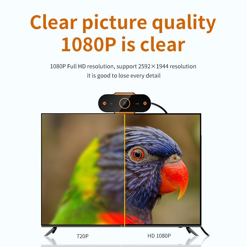 USB2.0 Computer Webcam Full HD 1080P Webcam Camera Digital Web Cam With Micphone For Laptop Desktop PC Tablet Camera