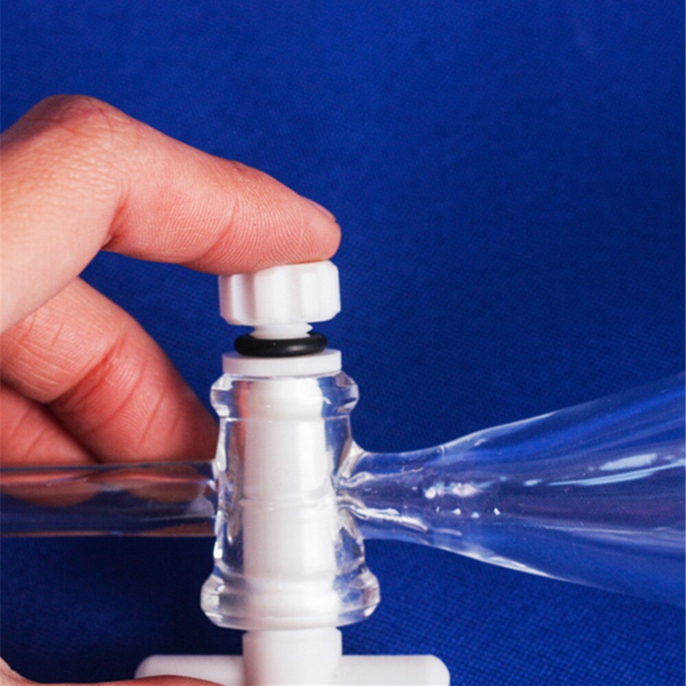 1pcs 250ml pear-shaped Clear And Thick Separating Funnel with PTFE Piston for Lab experiment