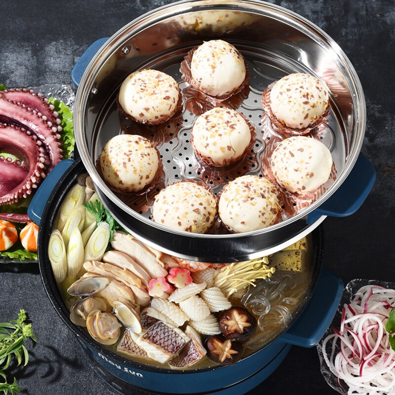 Vaporera de alimentos Manual, calentador eléctrico de comida, hervidor de masa hervida, rollo de fideos y arroz, Dampf Topf
