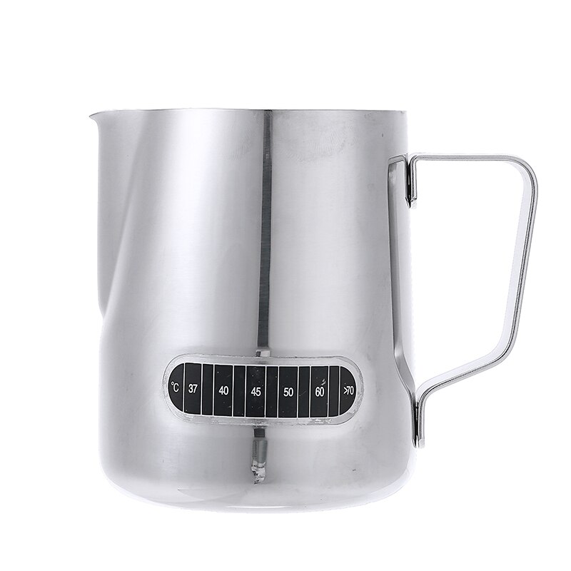 Milk Frothing Pitcher With Integrated Thermometer 20oz/600ml Stainless Steel Milk Coffee Barista Jug Pitcher Coffee Accessories