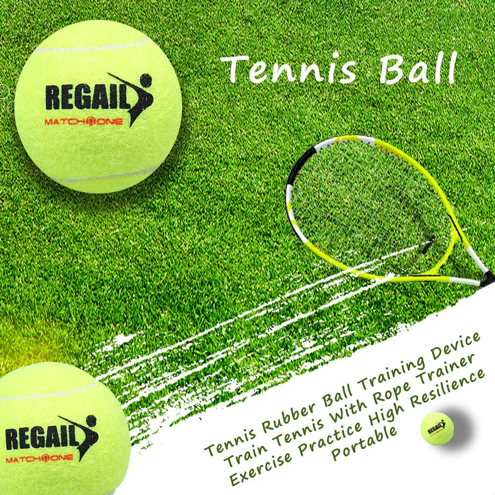 Tennis Rubber Ball Training Device Train Tennis With Rope Trainer Exercise Practice High Resilience Portable