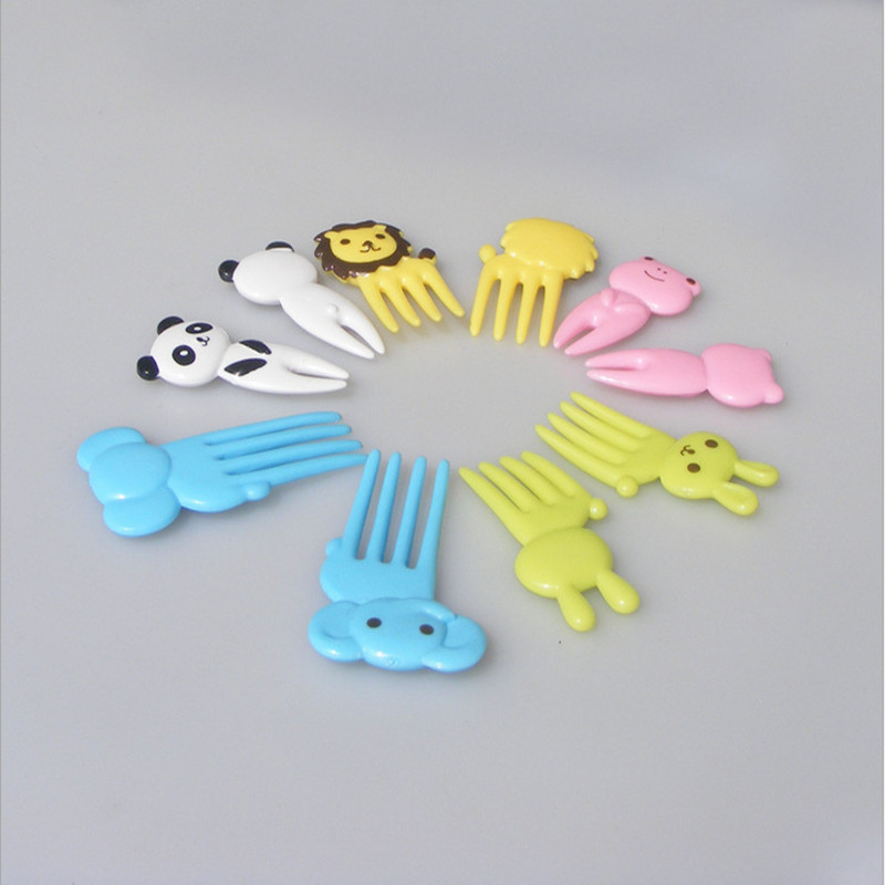 Fourchettes fruits aliments animaux 10 pièces, fourchettes Bento décor de boîte à déjeuner accessoire