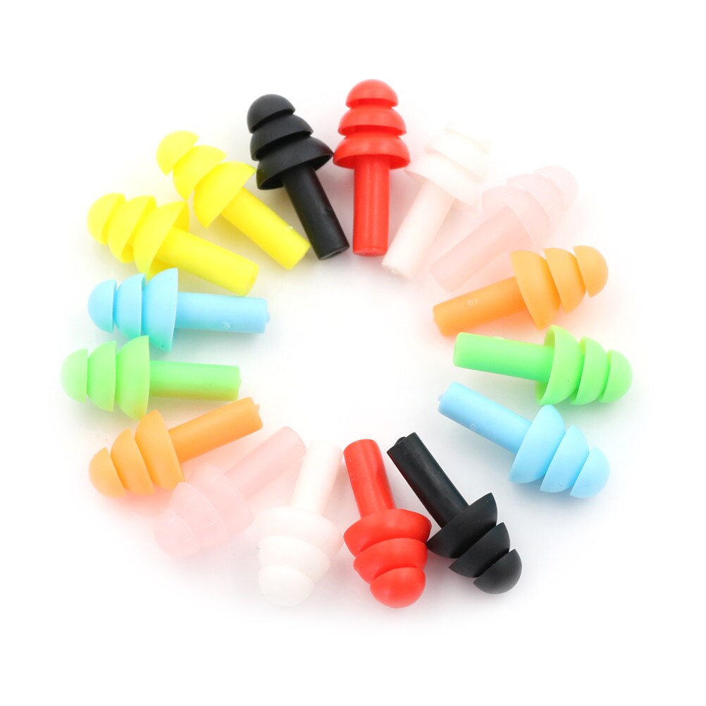 Tapones de silicona blanda para los oídos, para los oídos, para el estudio, para dormir, nadar, deportes acuáticos, cómodos, 10 pares