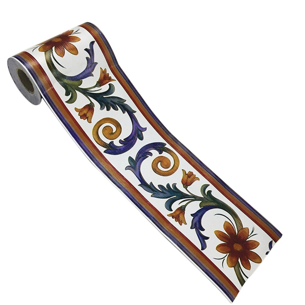 Feiqiong 10m Self Adhesive Wallpaper PVC Waterproof Stone Border Sticker Waist Line Bathroom Toilet Kitchen Wall Sticker Decor: 5