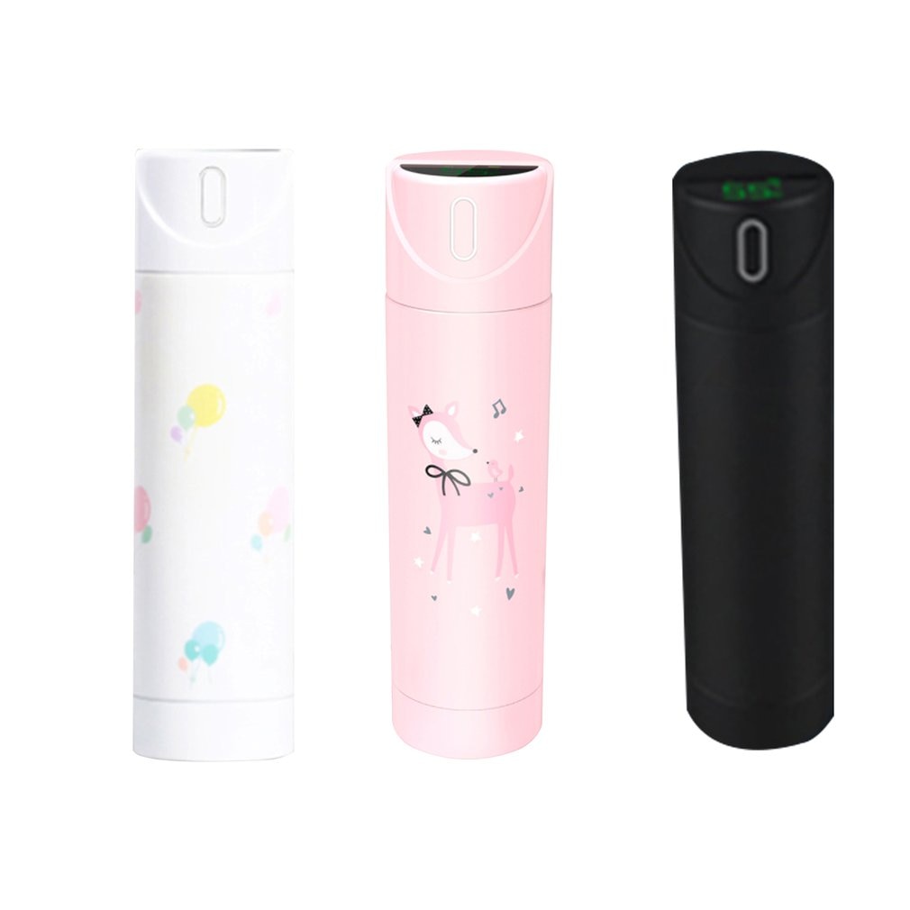 Smart Cup Outdoor Mug LED Screen Temperature Display Buzzer Reminder Drink Cup Cup Student Cup