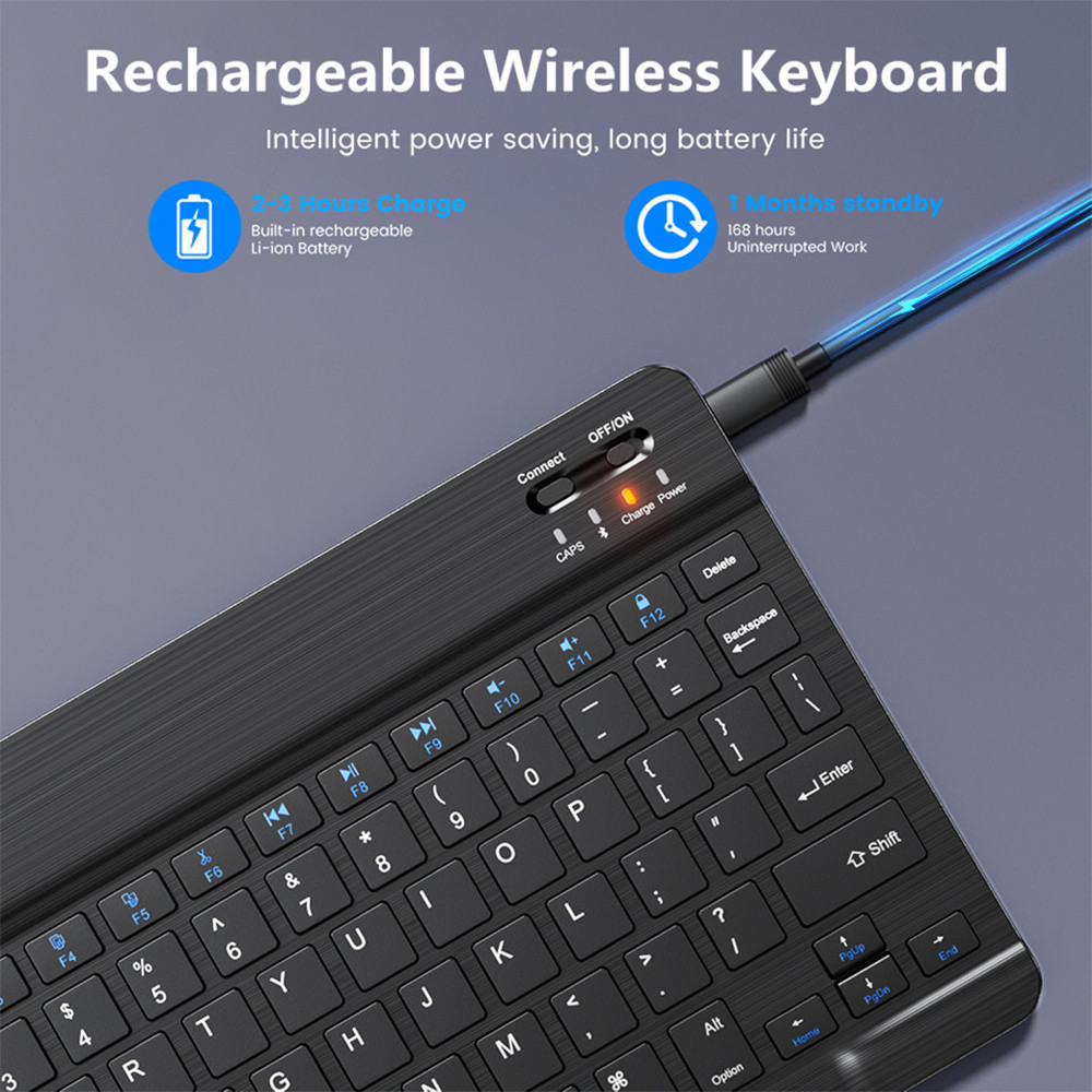 Bluetooth Drahtlose Tastatur Maus Für IOS Android Windows Tablet Für iPad Air Mini Pro Spanisch Koreanische Portugal Russische Tastatur
