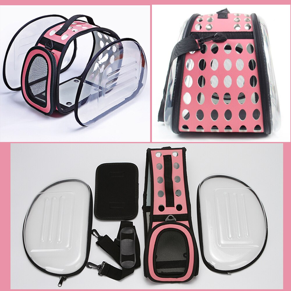 Transparent Travel Dog Carrier Pet Bags Puppy Cat Carrying Outdoor Bag Small Pet Portable Handbag Bag Soft Pet Accessories
