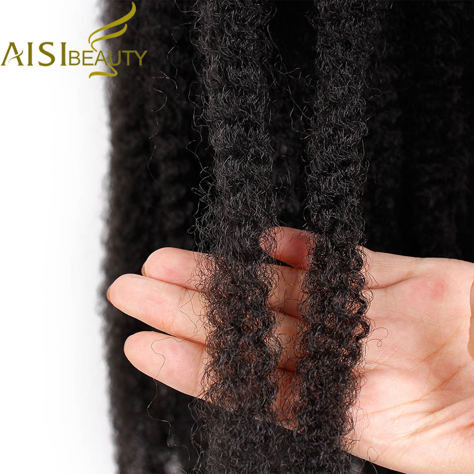 Ombre Marley Braids Hair Crochet Afro Kinky 18 inch Synthetic Braiding Hair Crochet Braids Hair Extensions Bulk