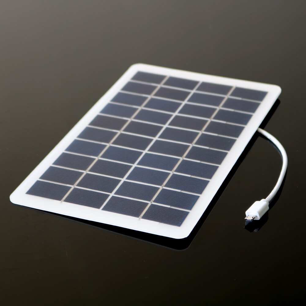 Régulateur de Charge de batterie, 5 V 5 W, sortie 1000mA, chargeur de batterie d'extérieur, Port USB femelle 5 V 5 W, panneau solaire 3.7 V 18650: 5V 1000mA MicroUSB