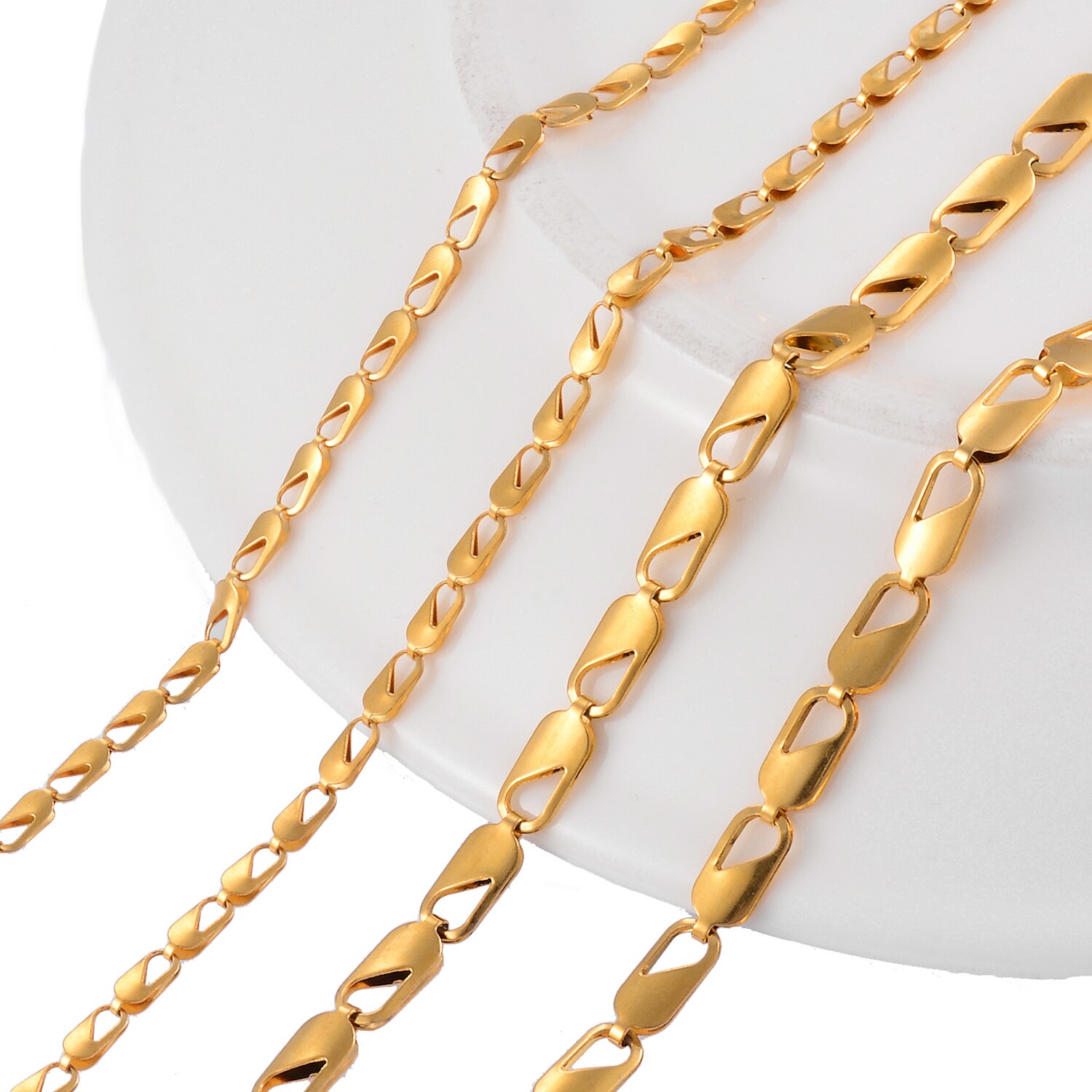 Product Stainless Steel Gold Necklace Personality Shape Jewelry For Men And Women