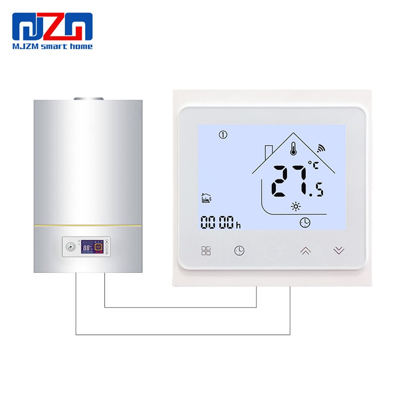 MJZM BGL-002-WiFi Thermostat pour Chaudière À Gaz Régulateur De Température Alexa Google Home Contrôle Thermorégulateur pour Pièce Chaude: BGL-002BB