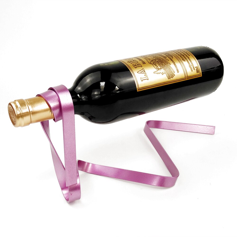Magiczne zawieszenie żelazny łańcuch stojaki na wino jedna butelka stojaki na wino stojak uchwyt kuchnia jadalnia piwnica dekoracje barowe