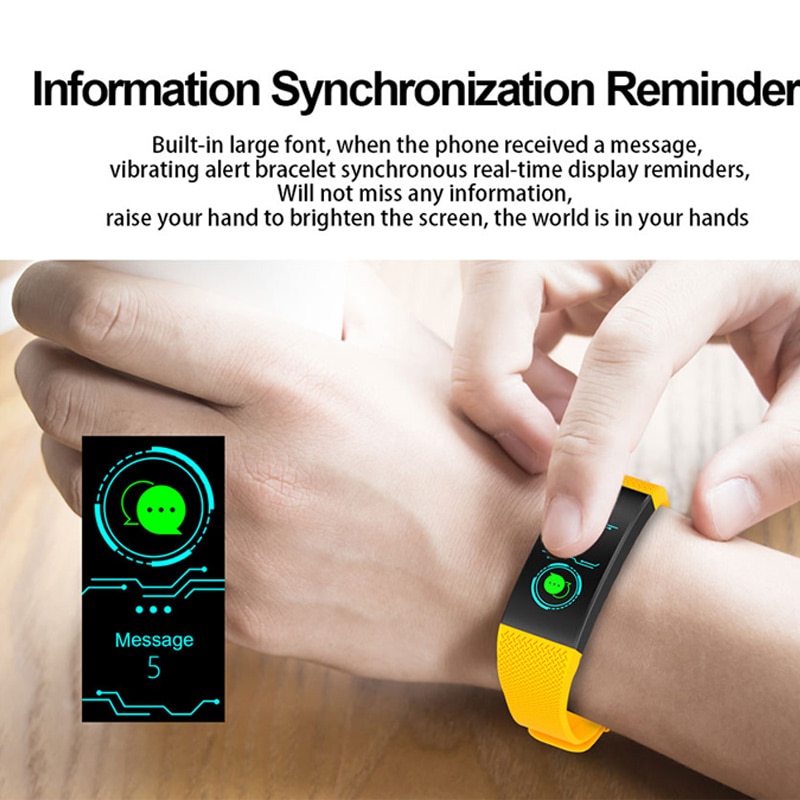 Smart fitness armband  ip68 puls fitness tracker stegräknare 0.96 '' skärm sport smart band klocka män kvinnor för android ios