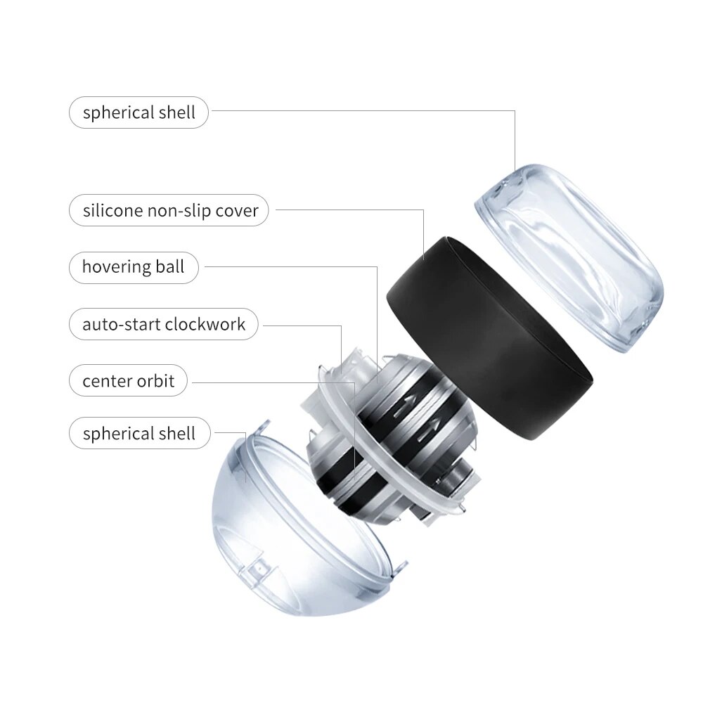 LED Handgelenk Energie Trainer Ball Selbststartende Kreisel Handgelenk Hand Ball Arm Hand Muskel Kraft Fitness ÜSpund Ausrügestochen Stärker