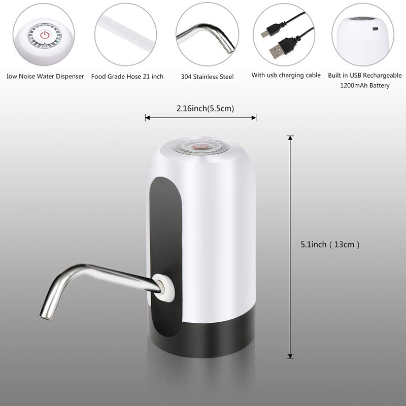 Hjem innretninger vannflaske pumpe mini fett vann elektrisk pumpe usb lade automatisk bærbar vanndispenser drikke dispenser